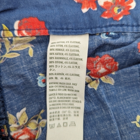 Hollister low rise cotton blend floral print shorts size Medium Bohemian - Picture 7 of 10